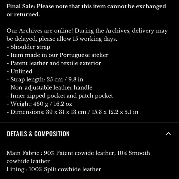 Sézane The Tote in Mahogany EUC - Picture 9 of 9